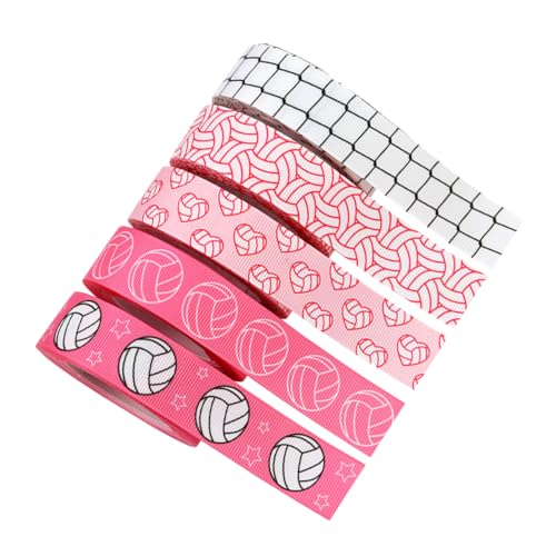 VILLCASE 5 Rollen Geschenkband Volleyball-Bastelband Volleyballband Sportballband Urlaubsband Bänder für Handwerk Haarband Volleyball-Partygeschenke Kugelband Polyester VILLCASE 5 Rollen Geschenkband Volleyball-Bastelband Volleyballband Sportballband Urlaubsband Bänder für Handwerk Haarband Volleyball-Partygeschenke Kugelband Polyester von VILLCASE