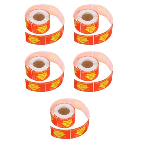 VILLCASE 5 Rollen Versandaufkleber Mit Pflegeaufklebern Behandeln Zerbrechliche Aufkleber Zum Verpacken Zerbrechliches Klebeband Für Den Versand Verpackungsaufkleber Geschäftsbedarf Papier von VILLCASE