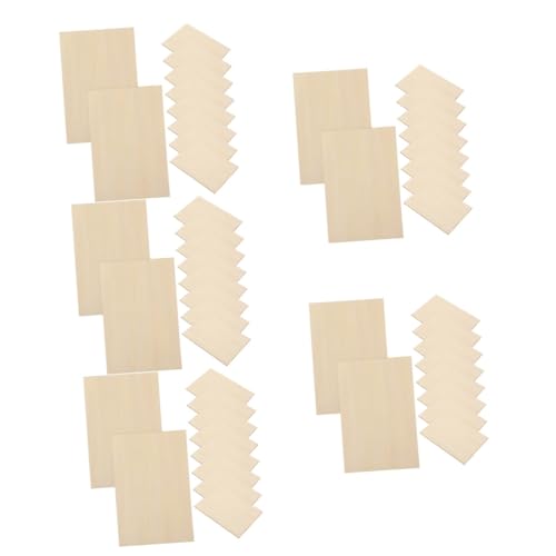 VILLCASE 5 Sätze 5 Sets Lindenholzspäne Holzbretter Materialzubehör Holzrohlinge Holzspäne Für Holzplatten Holzquadrate Holzbretter Zum Basteln Leere Holzbretter 15 Stück * 5 von VILLCASE