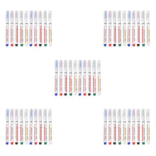 VILLCASE 5 Sätze 5 Sets Markierungsstifte Mit Langer Spitze Baustifte Permanentmarker Holzbearbeitungsstift Tischlertintenmarker Tieflochmarkierungsstifte 10 Stück * 5 von VILLCASE