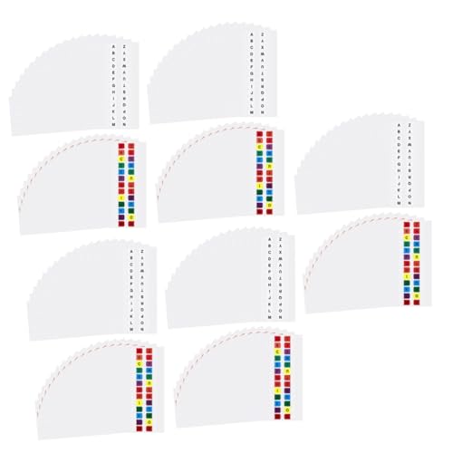 VILLCASE 5 Sätze Alphabet-index-aufkleber Registerkarten Farbige Etiketten Für Seitenmarkierungen Notebook-aufkleber Kleine Seitenreiter Praktische Alphabet-tabs Das Haustier 40 Blatt * 5 von VILLCASE