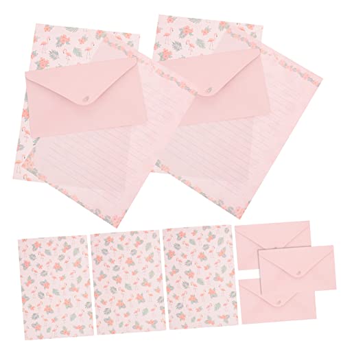 VILLCASE 5 Sätze Einladungsumschlag Briefpapier Umhüllen Retro-briefpapiere Briefpapier Im Vintage-stil Briefpapier-umschlag-kit Briefversorgung Stationäre Versorgung Vintage-umschläge Rosa von VILLCASE