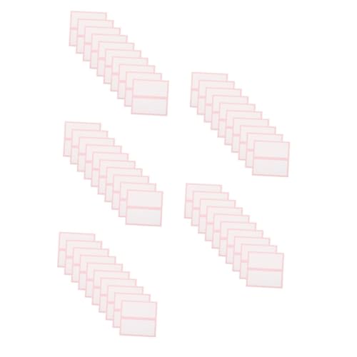 VILLCASE 5 Sätze Hochzeitstischkarten Esstischgeländer Sitzkarten Aus Pappe Faltbare Tischkarten Charmante Tischkarten Platzkarten Faltbar Rosa Tischkarten Namenskarten Papier 50 Stück * 5 von VILLCASE