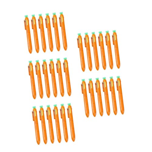 VILLCASE 5 Sätze Karotten-kugelschreiber Desktop-schreibstift Kawaii-mehrfarbenstift Mehrfarbiger Stift Für Den Haushalt Desktop-kugelschreiber Schüler Zubehör Plastik Orange 6 Stück * 5 von VILLCASE