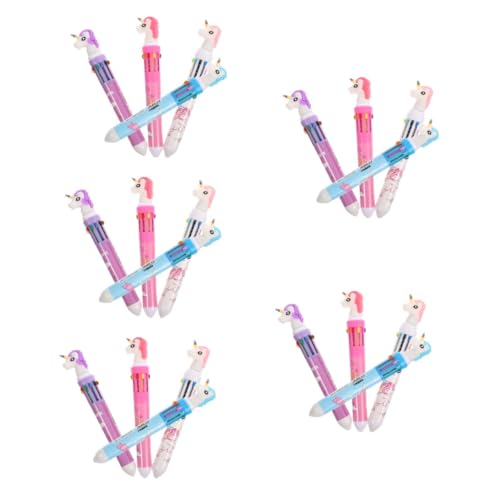 VILLCASE 5 Sätze Kugelschreiber Stifte Mit Feiner Spitze Neuheitstifte Pinselstifte Für Färbenstifte Stifte Bleistifte Multi-stift Mehrfarbiger Stift Colorful Abs 4 Stück * 5 von VILLCASE