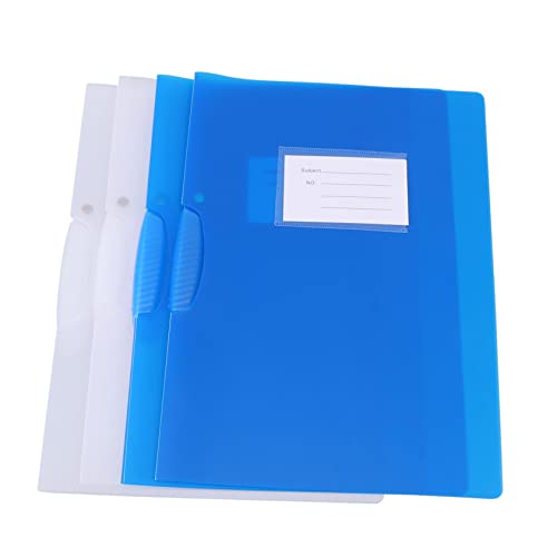 VILLCASE 5 Sätze Mappe Aktenkoffer Aktentaschen Blauer Schnellhefter Folders Ringbuch Ordner Aktenregal Loseblattbinder Büroklammern Praktische Berichtshefter Drehbinder Plastik 4 Stück * 5 von VILLCASE