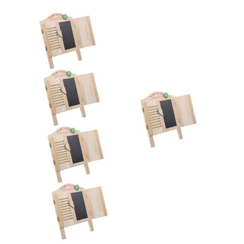 VILLCASE 5 Sätze Mini-Nachrichtentafel Schreibtisch Mini-Tafelschild Mini-Schilder Mini-Kreidetafel Dekor kinder schreibtafel zeichenpad kinder Tafelzeichen Multifunktions-Kreidetafel Holz von VILLCASE