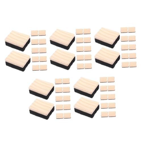 VILLCASE 5 Sätze Mini Tafelwischer Bretter Löschbar Whiteboard-radierer Papier Sockelleiste Whiteboard-radiergummis Für Das Klassenzimmer Wiederverwendbar Planke Kreide Hölzern 12 Stück * 5 von VILLCASE