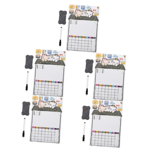 VILLCASE 5 Sätze Notizblock Notiztafel Whiteboard für Kühlschrank küchenplaner einkaufsliste magnetisch merkzettel Kalenderaufkleber Planen Sie ein Message Board Aufkleber Message Board PVC von VILLCASE