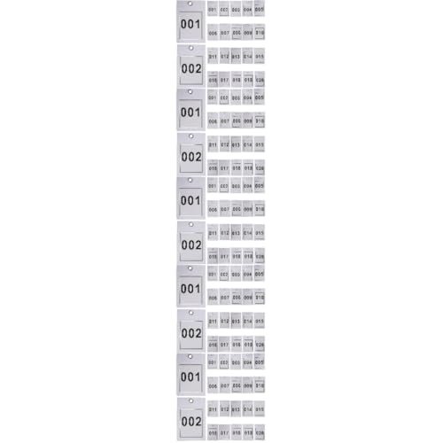 VILLCASE 5 Sätze Nummernschilder 1-20 Digitale Hausnummer Beleuchtete Hausnummern Zahlen Nummernschildkarte Wiederverwendbare Nummernschilder -nummernschilder Aus Papier 20 Stück * 5 von VILLCASE