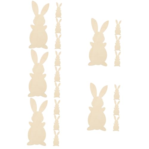 VILLCASE 5 Sätze Ostern Holzspäne Aufblasbares Kostüm Hase Plüsch Kaninchen Boho- Hasenkäfig Hase Tortenaufsatz Australien-souvenir Hasenaufkleber Winnie 4 Stück * 5 von VILLCASE