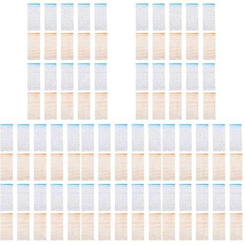 VILLCASE 5 Sätze Papierstau Bei Der Zeiterfassung Stempeln Karten Für Mitarbeiter Trocken Abwischbare Karteikarten Einmaleins-spiele Zahlen Stundenzettel Bürozeit Uhrkarten 100 Blatt*5 von VILLCASE