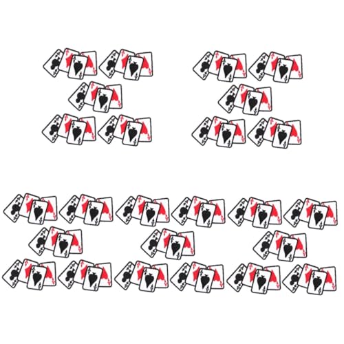 VILLCASE 5 Sätze Poker-patch Stickfaden Gestickte Aufkleber Poker-glitzer Stickset Für Anfänger Stich-kits Freundschaftsarmband-kit Hemdapplikationen Stickerei Bestickt Stoff 5 Stück * 5 von VILLCASE