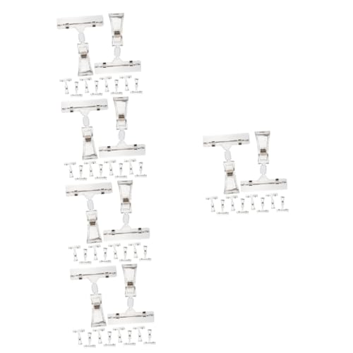 VILLCASE 5 Sätze Rotierender Preisordner Rack-clip-tag Doppelseitige Clips Büroklammern Süß Etikett Zeichenclip Ecke Schlüsselbänder Preisschild-clip Preisständer Kabel Plastik 10 Stück * 5 von VILLCASE