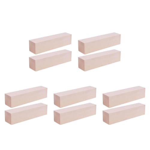 VILLCASE 5 Sätze Schnitzblock Aus Lindenholz Holz Schnitzen Schnitzblöcke Aus Lindenholz Holzschnitzerei-hobby Holzblöcke Basteln Holzschnitzerei Starter-kit Beige 2 Stück * 5 von VILLCASE