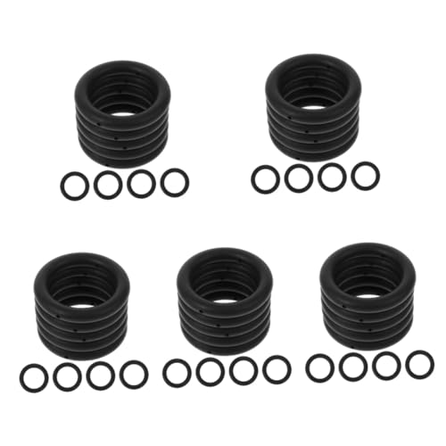 VILLCASE 5 Sätze Silikonring Schlüsselanhänger Machen Schlüsselbundringe Bausätze Bausatz Für Armbänder Aus Tonperlen Perlen-kits Schlüsselanhänger Rahmen Kieselgel Black 9 Stück * 5 von VILLCASE