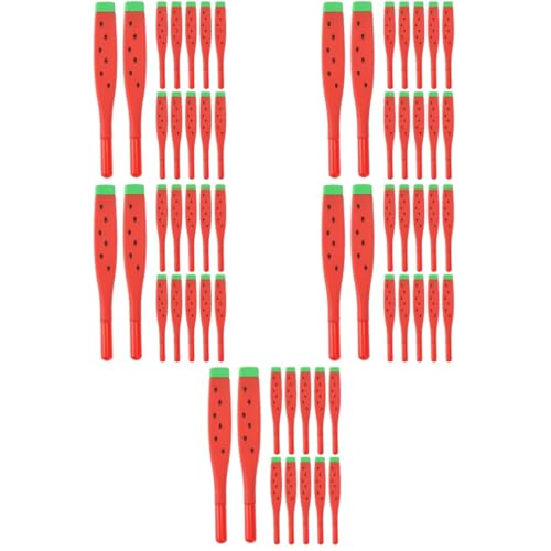 VILLCASE 5 Sätze Wassermelonen-gelstift Stifte Masse Flüssig Cartoon-schreibstift Student Gesteckt Kugelschreiber Schreibpapier Schülerbriefpapier Süßer Stift Weiches Gummi Rot 12 Stück * 5 von VILLCASE