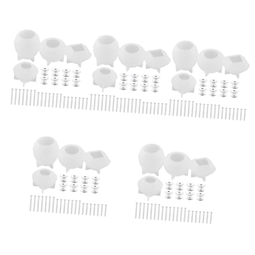 VILLCASE 5 Sets DIY Kristallkleber Harzform Unterteilter Polygonaler Schubladengriff Silikonform Griffe Zum Herstellen Von Mikro Kits Knopf Küchenwaage Tür Seifensockel Trennwände von VILLCASE