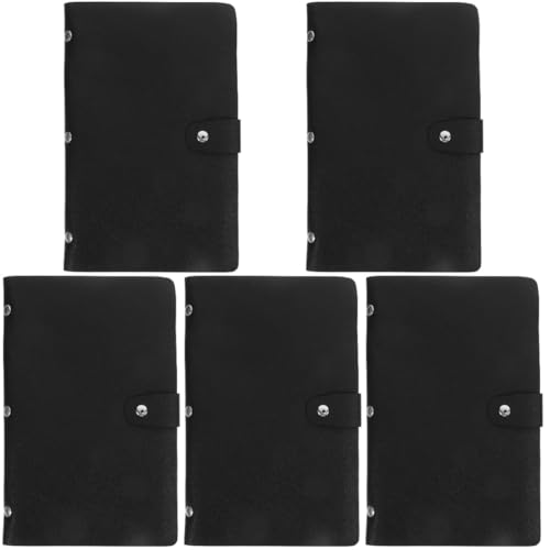 VILLCASE 5 Stück 1 Speicherordner Beachten Dokumentieren Rezeptbuch Garagenorganisator Halter Projekt Schreibwaren Karte Organizer Für Geschäftsscheckbuchdateien Veranstalter Pu Black von VILLCASE