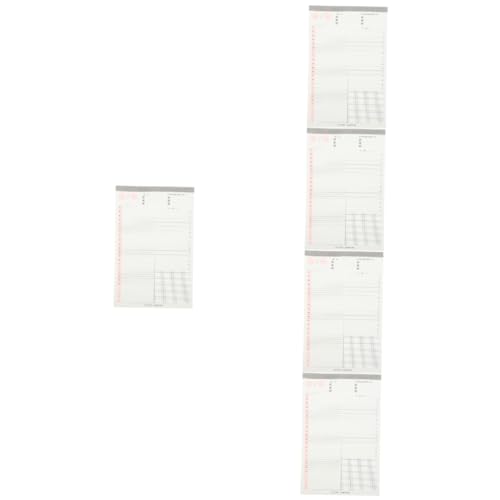 VILLCASE 5 Stück 1 Zeitplaner Notizbuch Tablette Halter Liste Gefüttert Notizen Monitor Unterlage Notizbücher Kabel Voll Büro Notizblock Bindemittel Magnetischer Kühlschrankkalender Papier von VILLCASE