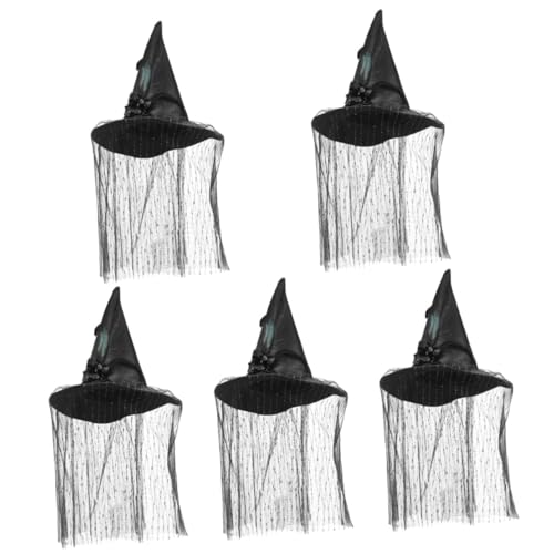 VILLCASE 5 Stück Hexenhut Halloween Requisite Halloween Hut Hexen Requisite Dekorativer Partyhut Halloween Kostümhut Halloween Ornament Halloween Cosplay Hut Halloween von VILLCASE