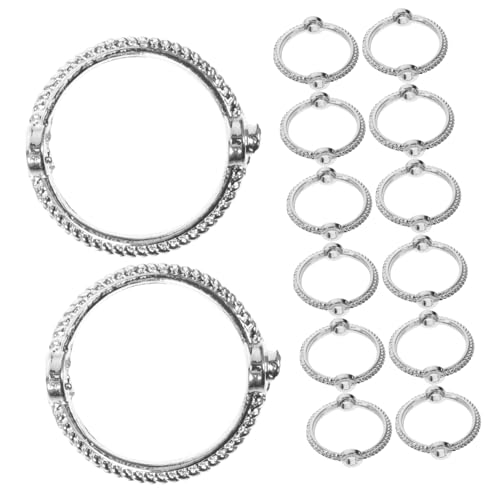 VILLCASE 50 Stück Drähte Bausatz Für Armbänder Aus Tonperlen Ohrringrückseiten Für Ohrstecker Makramee-schnur Verbindet Anschlüsse Schlüsselanhänger-kit Kopfstifte Haken Silver Metall von VILLCASE