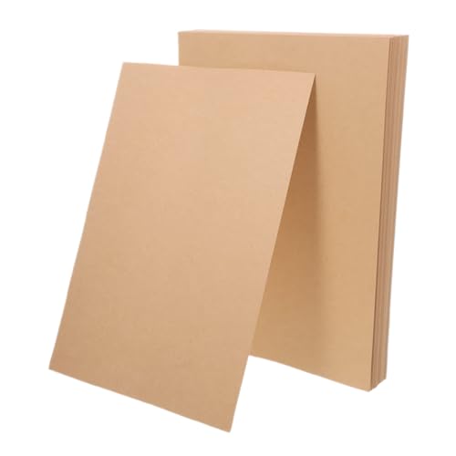 VILLCASE 50 Stück Kraftkarton zeichenpapier papier zum zeichnen Einladungskarten Papier Bastelpapier Kunstkartenpapier Kartonpapier Zubehör für DIY-Projekte Bastelkarton Kraftpapier Brown von VILLCASE