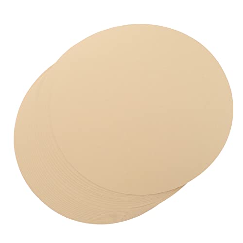 VILLCASE 50 Stück Zeichenpapier bastel box kraftpapier paper plates Kunstkarton cardboard weißer Karton Kartonpapier DIY-Zeichnung Kartenvorrat Mandala-Kunstpapier DIY-Kartons Light Brown von VILLCASE