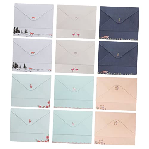 VILLCASE 54St Umschlag Grußkartenverpackung schicke Umschläge geschäftliches Mailing Papier-Flamingo-Ständer Foto leer hochzeit karten postkarten Packpapier tiere Schreibpapier Briefpapier von VILLCASE