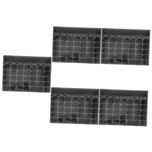 VILLCASE 5St Aufkleber für Kühlschranknachrichten Kühlschrankmagnet magnetischer Kühlschrankplaner Magnetischer Whiteboard Kühlschrank Notizblock Kühlschrank-Whiteboard magnetisch Black von VILLCASE