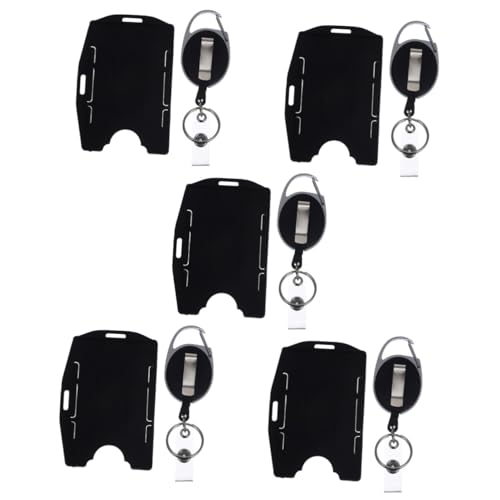 VILLCASE 5St Ausweishalter scheckkarten-etui karten schutz Ausweis Tasche dienstausweis halter karteikarten halter card holder Ausweisinhaber Abzeichenabdeckung Namensschildhalter Legierung von VILLCASE