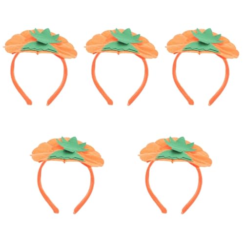 VILLCASE 5St Halloween-Kürbis-Stirnband halloween haarschmuck haarschmuck halloween pumpkin decor gruselig Stirnband im Kürbis-Stil Kopfschmuck Requisiten Haarschmuck-Requisite Stoff von VILLCASE