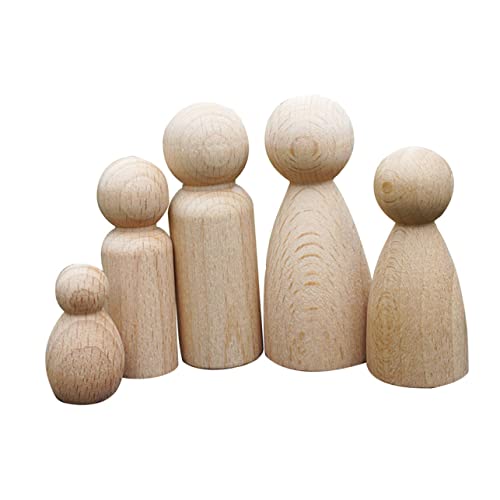 VILLCASE 5St handbemalte Puppenspielzeuge Kinderpuppen Puppenkörper zum Basteln kinder bastelset bastelzeug für kinder Mini-Spielzeug Minispielzeug für Kinder Holzpuppe zum Selbermachen von VILLCASE