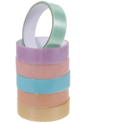 VILLCASE 6 Rollen Kugel aus Perlenband Etikett transparent Verpackung klebriges Kugelband farbiges klebeband Klebebandball mit klebrigen Bällen klebrige Spielzeugbänder Plastik von VILLCASE