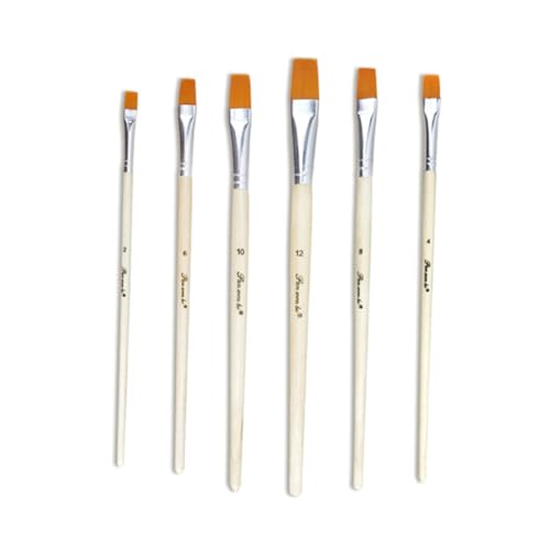 VILLCASE 6 STK acrylbilder schulanfänger die kirc Brush Set schulm Nylonpinsel schoot Brush pens Set stule Acrylmalerei DIY Pinsel Künstlerpinsel Aquarellstifte Kunstfarbe Handwerk Bambus von VILLCASE