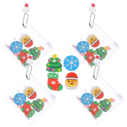 VILLCASE Weihnachts-set 6 Sets 6 Teiliges Cartoon Weihnachtsmann Gummi Set Niedlicher Radiergummi Rosa Radiergummis Radiergummis Für Den Täglichen Gebrauch Cartoon Weihnachtsradiergummis Süße von VILLCASE