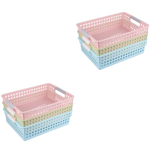 VILLCASE 6 Stk Datei behalten büroorganisation aktenaufbewahrungsbox Office organization File storage box Multi-holes storage basket Organizer-Korb aus Papier Dateispeicherung Aktenkorb von VILLCASE