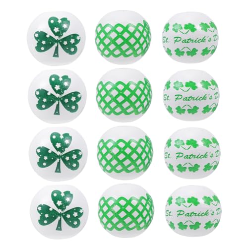 VILLCASE 60 Stk Irische Holzperlen Irische Perlen Zur Schmuckherstellung Kunsthandwerk Zum St. Patricks Day Perlen-anhänger Makramee-perlen Grüne Accessoires Ausgefallene Perlen von VILLCASE