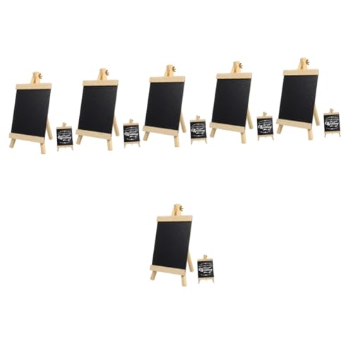 VILLCASE 6St Dekoration für die Tafel mit Nachrichten Kreidetafel Schild Tafel-Staffelei-Tischplatte Brieftafeln Tableau write board tablettstift Whiteboard stehende Tafel Holztafel Black von VILLCASE