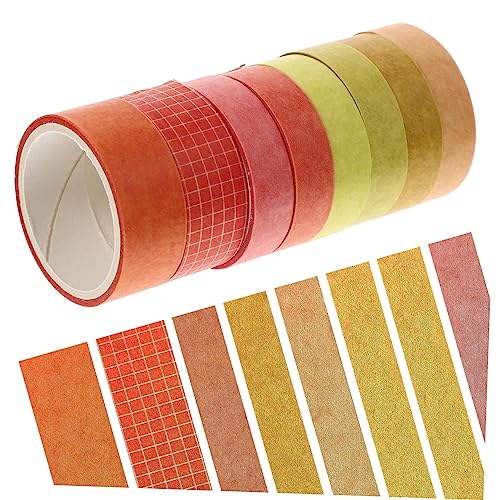 VILLCASE 8 Rollen Einfarbiges Washi Tape Der Washi-Tape-Shop Grünes Washi-Tape the washi tape multifunktionales klebeband papierklebeband selber machen Handkontenbänder Japanisches Papier von VILLCASE