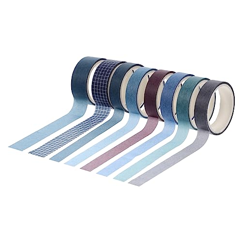 VILLCASE 8 Rollen Einfarbiges Washi Tape Pastell szenisch Spender the washi tape zierband selbstklebend Scrapbook-DIY-Klebebänder Washi Tape zum Verpacken von Geschenken Japanisches Papier von VILLCASE