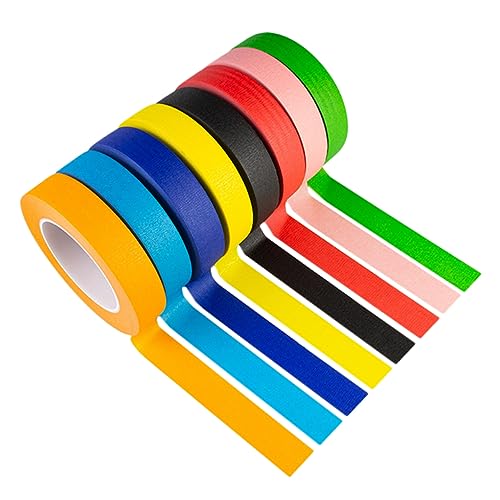 VILLCASE 8 Rollen Regenbogen-washi-tape Beschreibbares Regenbogen-klebeband Scrapbooking-zubehör Journalbänder Dekoratives Klebeband Zum Basteln Schreibwaren Scrapbooking-bänder Plastik von VILLCASE