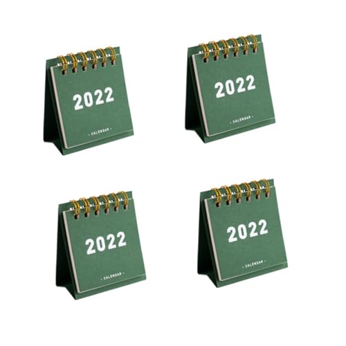 VILLCASE 8 Stk Kalender 2022 Desktop-Staffelei Tischkalender Bürokalender Jahresplaner 2022 büro kalender büro accessoires Dekoration des Heimkalenders tragbarer Kalender 2023 Papier Green von VILLCASE