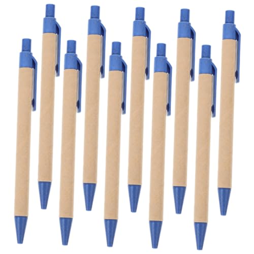 VILLCASE 8St Kugelschreiber schreibutensilien büroartikel skizzen buch ballpoint pen tiarys einziehbar Tinte tragbarer Schreibstift ergonomischer Schreibstift Flüssigkeitsnachfüllung Blue von VILLCASE