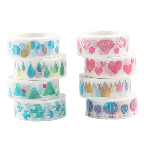 VILLCASE 8St Scrapbook-Klebeband DIY Washi Tape Abdeckklebeband selbstgemachtes abklebeband dekoratives Washi-Tape selbstklebendes Abdeckband von VILLCASE