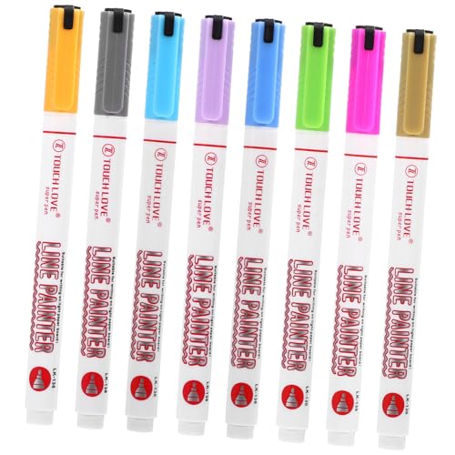 VILLCASE 8er Set Glitzer Marker Metallische Malmarker Glitzer Highlighter Und Farbmarker Für Bastelarbeiten Scrapbooking Und Kreative Projekte von VILLCASE