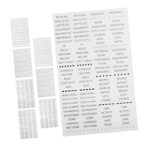 VILLCASE Journal-planer-aufkleber-set 8 Stück Monatskalender-aufkleber Stilvolle Tabs Für Notizbuch- von VILLCASE