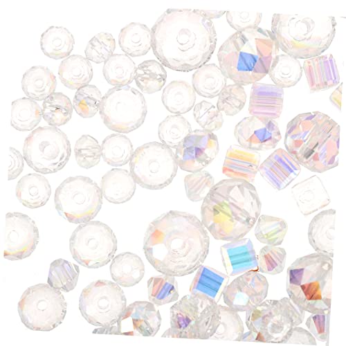 VILLCASE 90 Stück Transparente Ab Farbige Perlen DIY Glasperlen Dekorative Perlen Abstandshalterperlen DIY Handwerk Glasperlen Verschiedene Lose Perlen Glasperlen Für von VILLCASE