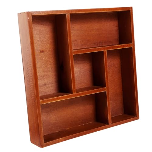 VILLCASE Aus Holz Mit Mehreren Fächern Schubladenregal Schubladenschrank Schminktisch Kommode Schreibtischorganizer Schubladenhalter Aus Holz Organizer Aus Holz Hölzern von VILLCASE