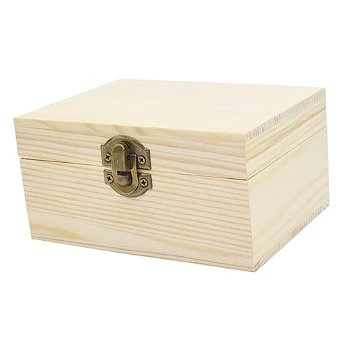 VILLCASE Box Holz Schmuck Schatz Organizer Brautjungfern Fall Unvollendete Holztruhe Holz Schatztruhe Metall von VILLCASE